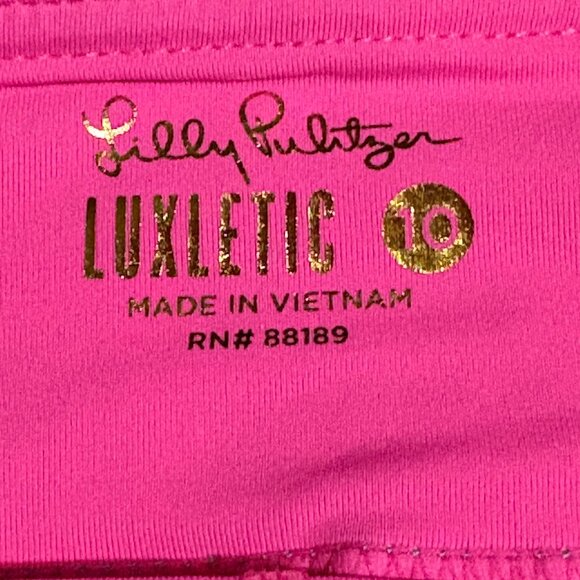 Lilly Pulitzer Maryana Skort 10 Leaves Female Golfer Clubs Green Bright Pink - Picture 11 of 12